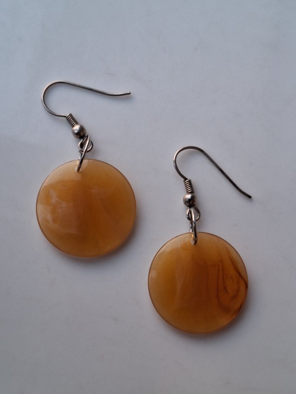 Amber Coloured Earrings